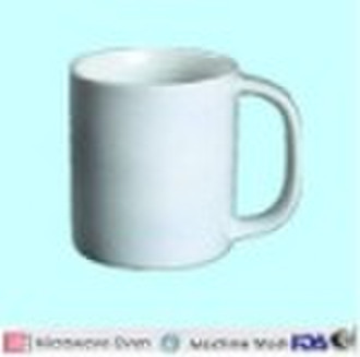 HMP002 Straight Plain white ceramic mug