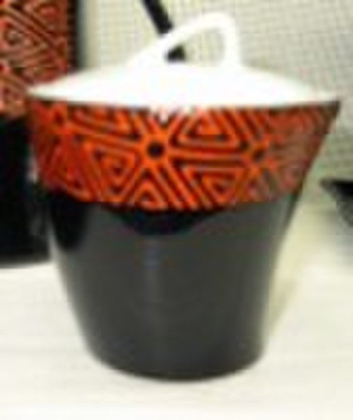 HMCML04 Irregular porcelain pot with lid