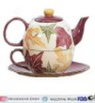 HMC624 Colored printed ceramic tea pot