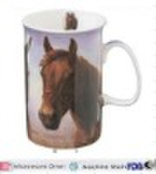 HMC514 Sublimation ceramic mug with horse design