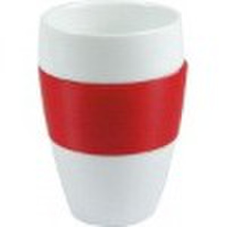 HMC523 Porcelain mug with silicon band