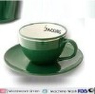 HMCM1181 Elegant green Stoneware cup saucer set