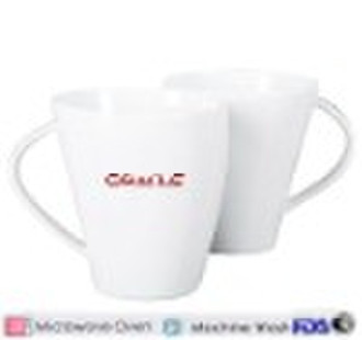 HMP003 White irregular ceramic mug