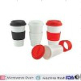 HMCD538 Ceramic double wall mug with silicon lid a