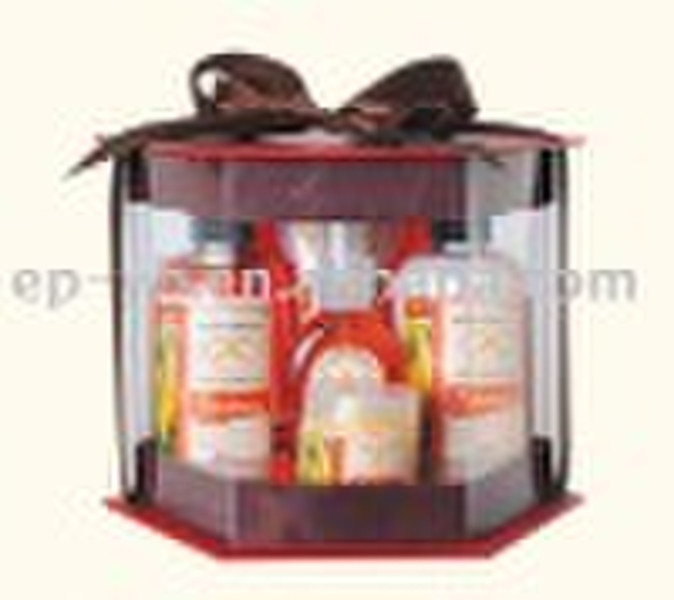 beautiful and colorful bath gift set