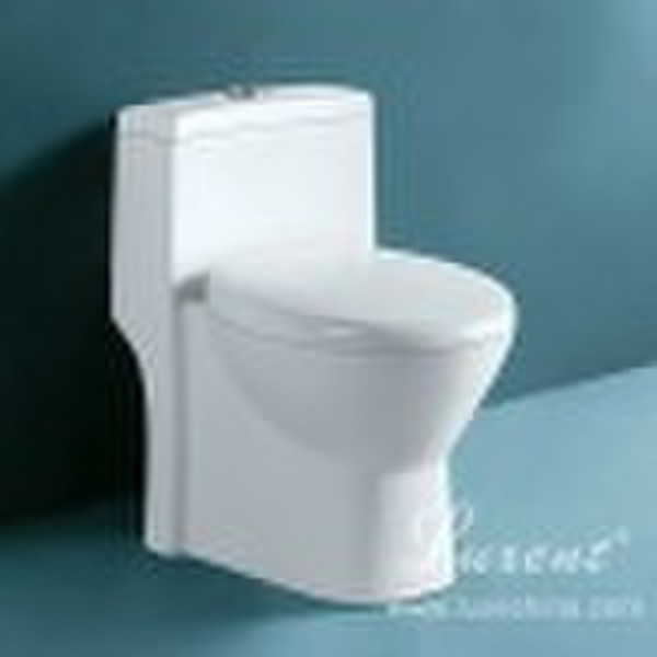 Siphonic one-piece toilet