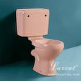 Two piece toilet in Pink color