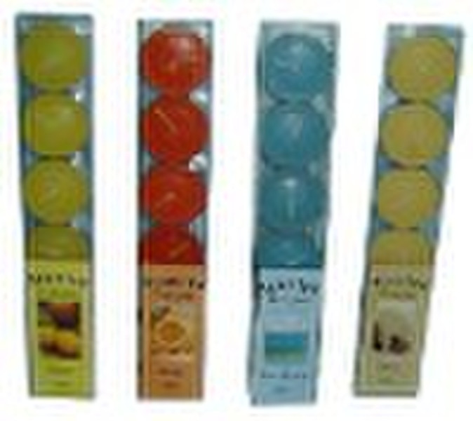 6pcs scented tealight candle in pvc box/1 Dollar p
