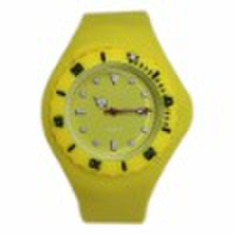 Quartz ion silicone watch