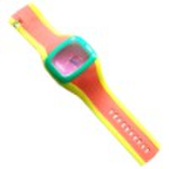 Fashion quartz ion silicone watch