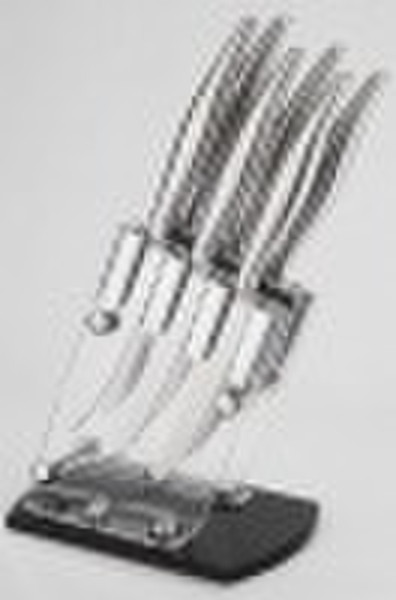 6pcs steak knife with block