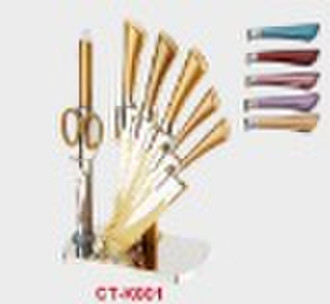 8pcs hollow handle kitchen knife set