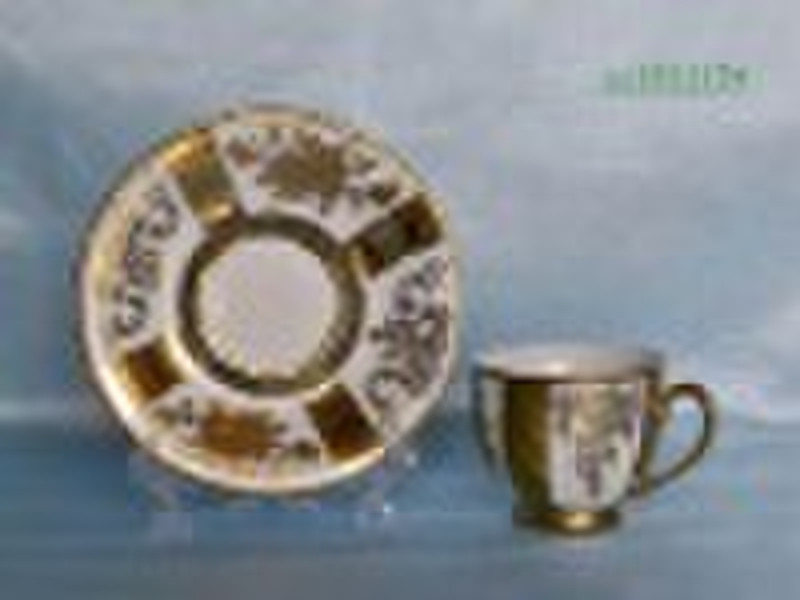 75ml Plating ceramic cup&saucer