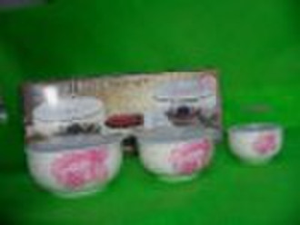 S/3  storage porcelain bowl set