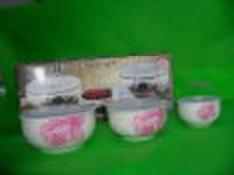 S/3  storage porcelain bowl set