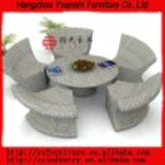 PE wicker outdoor aluminum coffee table sets