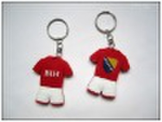 supply 3D double-sided soft PVC  keychain