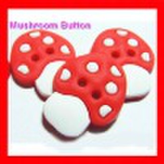 Cartoon mushroom-shaped soft pvc Fashion Button