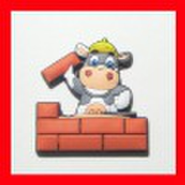 Cartoon fashion 3d soft Pvc fridge magnet