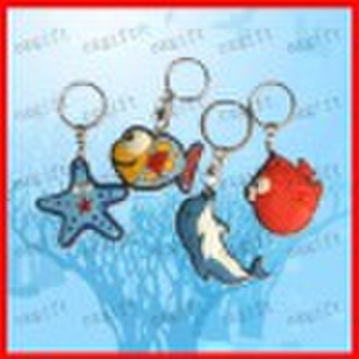 Cartoon fashion 3d Soft pvc key ring