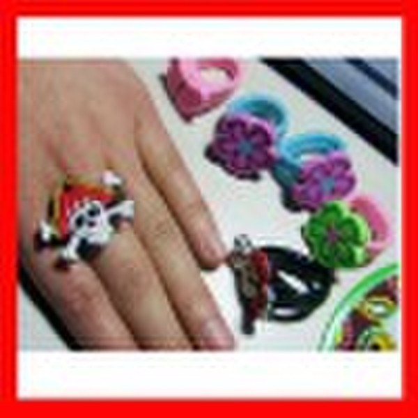 Cartoon Soft pvc fashion ring