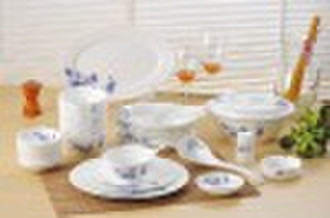 blue flower dinner  set-46pcs