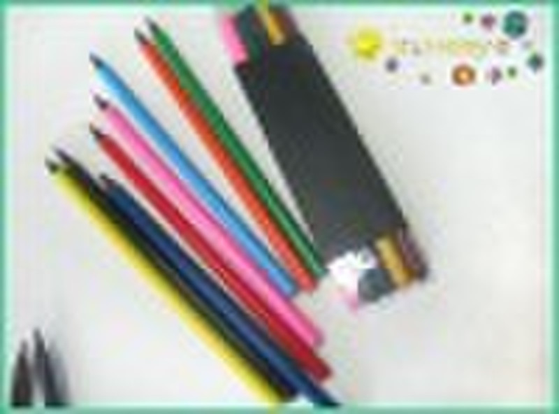 Color Printed Black Wooden Color Pencil