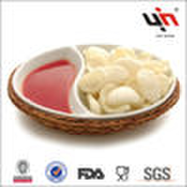 Ceramic plate on basket