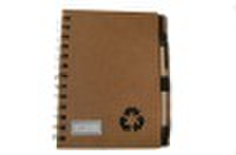 recycled notebook with eco pens