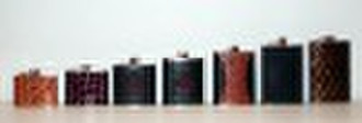 leather hip flask