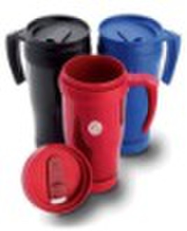 plastic travel mug