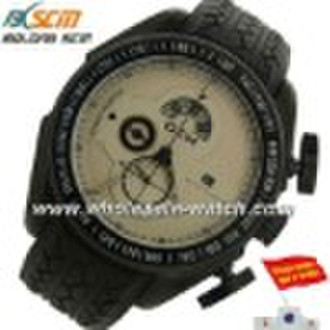 man watches with mechanical movement