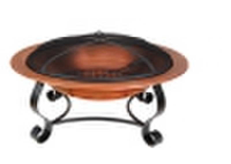 copper finish fire pit