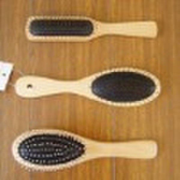 wood professional hair brush