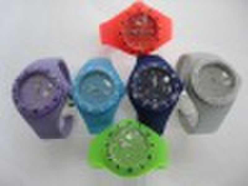 changeable fashion silicone watch