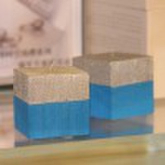 Square candle, home decorative candles, blue candl