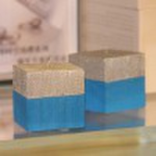 Square candle, home decorative candles, blue candl