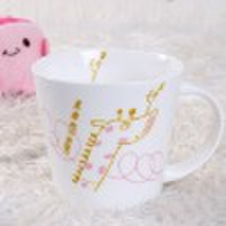 8oz v shape mug-birds&animals