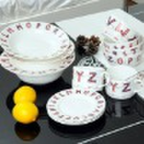 20 pcs dinner set with letters