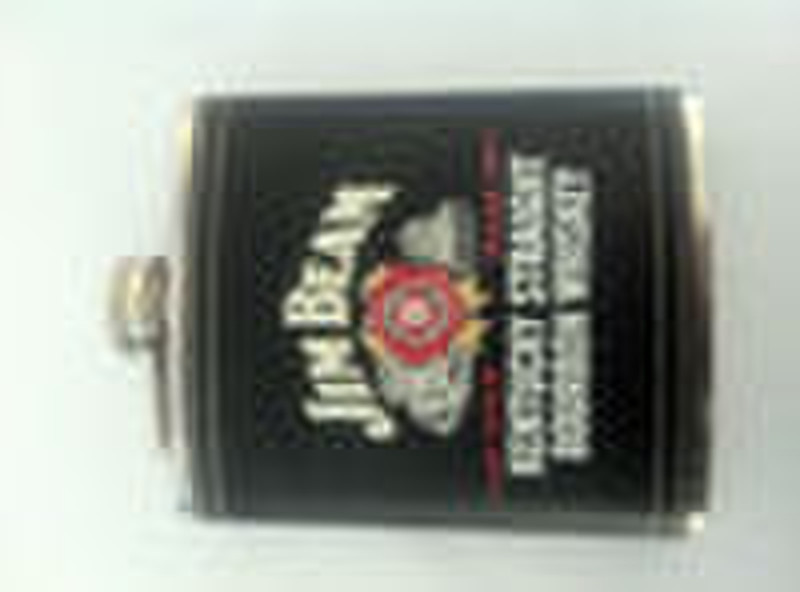 hip flask with leather