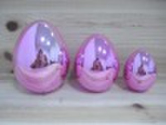 pink egg with electroplating