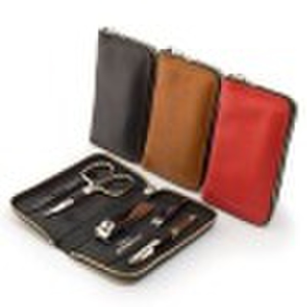 manicure set with leather packing