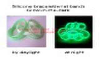 Glow in the dark silicone bracelet