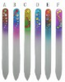 rhinestone beaded glass nail file