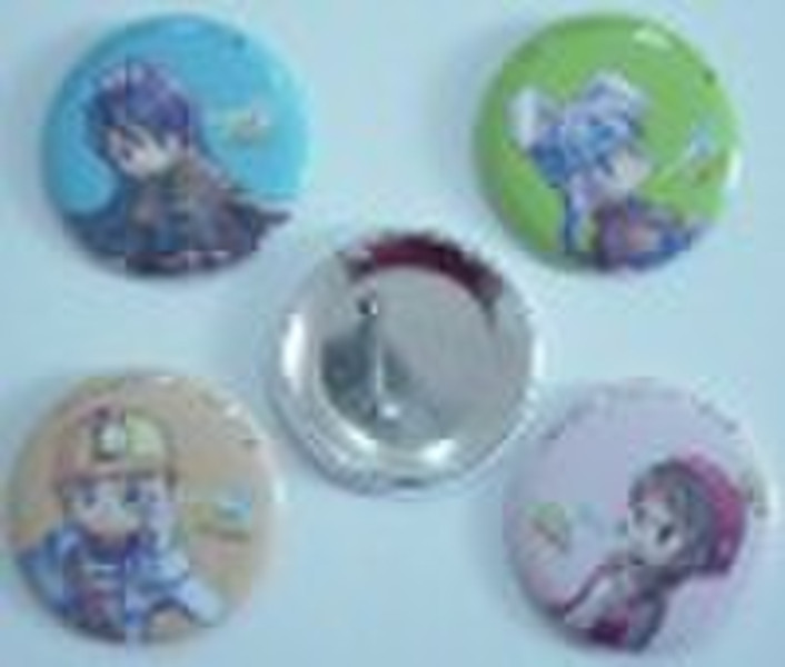 promotional tin badge