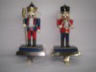 christmas decoration nutcracker stocking holder