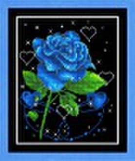 Morden mural,beautiful cross stitch, lancome rose