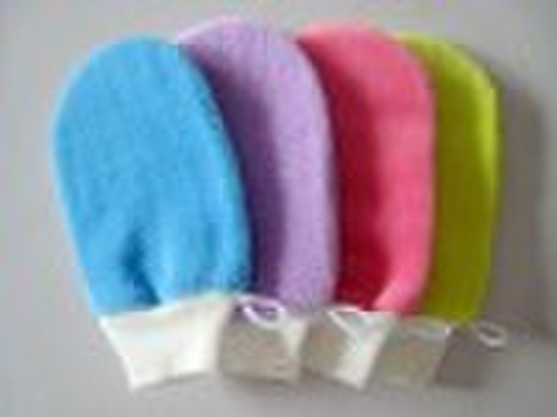 PP &cotton bath mitt  exfoliating gloves mitt