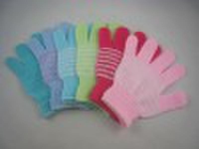 Nylon glove,scrubber glove