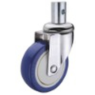 medical  equipment Threaded stem pu   caster steel